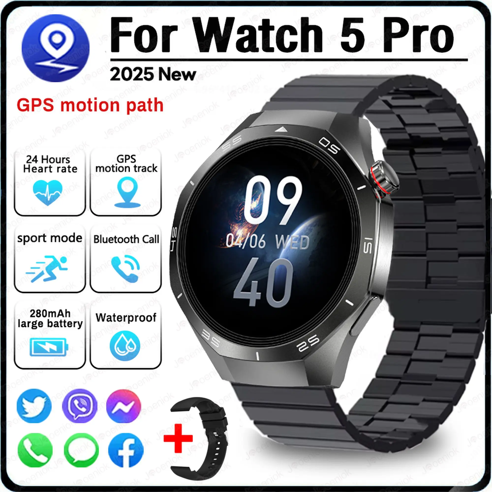 Smart Watch with HD GPS and Bluetooth Call