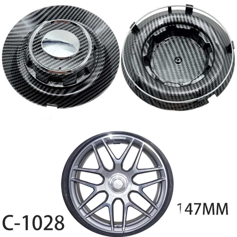 Carbon Pattern Car Wheel Center Hub Cover Cap For Mercedes Benz AMG G350 G500 G63 S680 GLS600 147mm C-1028 17028  4PCS/LOT