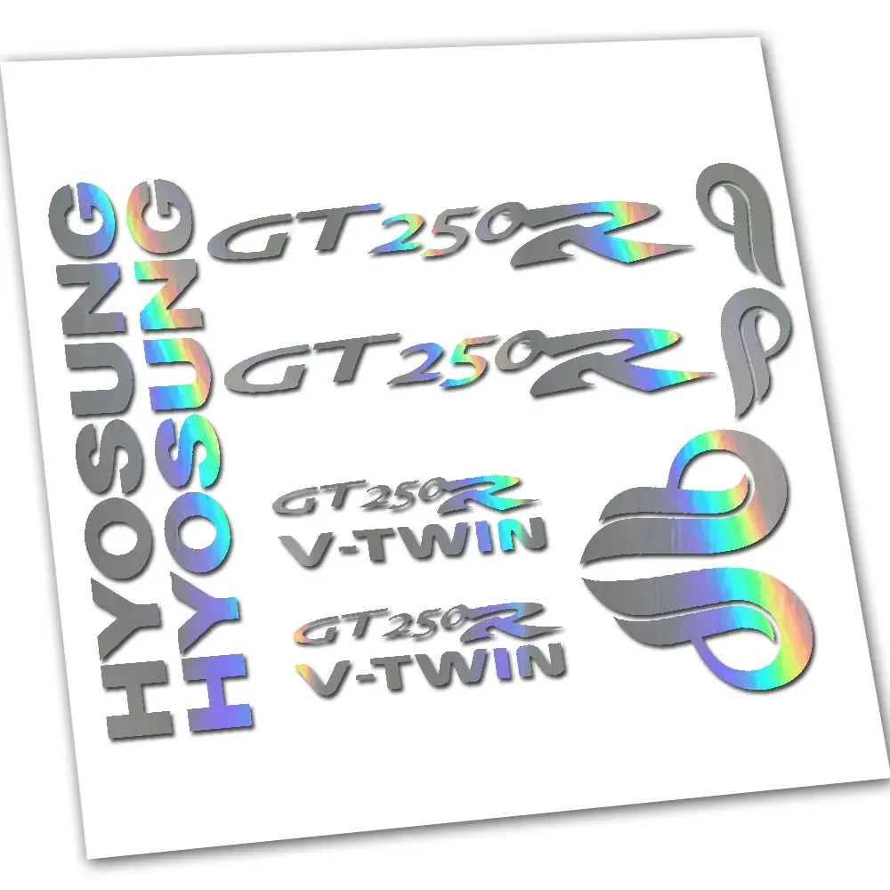 For HYOSUNG GT250R Logo 10 pieces Kit Vinyl Motorcycle Stickers Decals