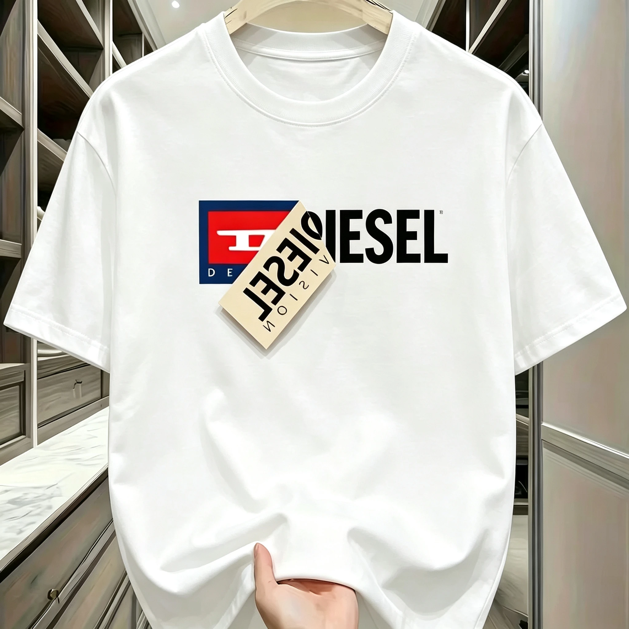 2026 Men's Cotton T-shirt Men's and Women's Universal All-match Cotton Round Neck Y2K Retro Trend Pa