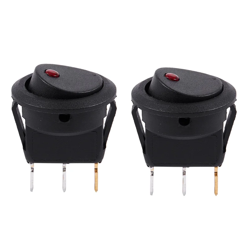 

2X 12 В светодиодный инверторный кулисный переключатель КРУГЛЫЙ SPST ВКЛ-ВЫКЛ для лодки автомобиля красный
