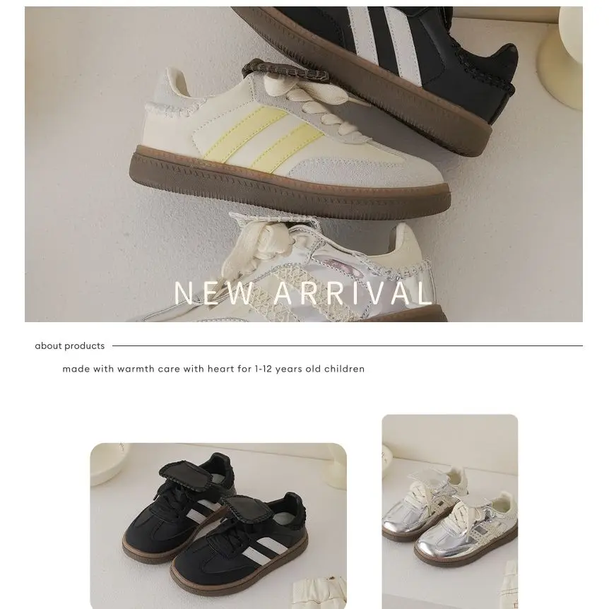 2023 ins niche children's shoes de training samba style autumn new men and girls retro sports shoes board shoe