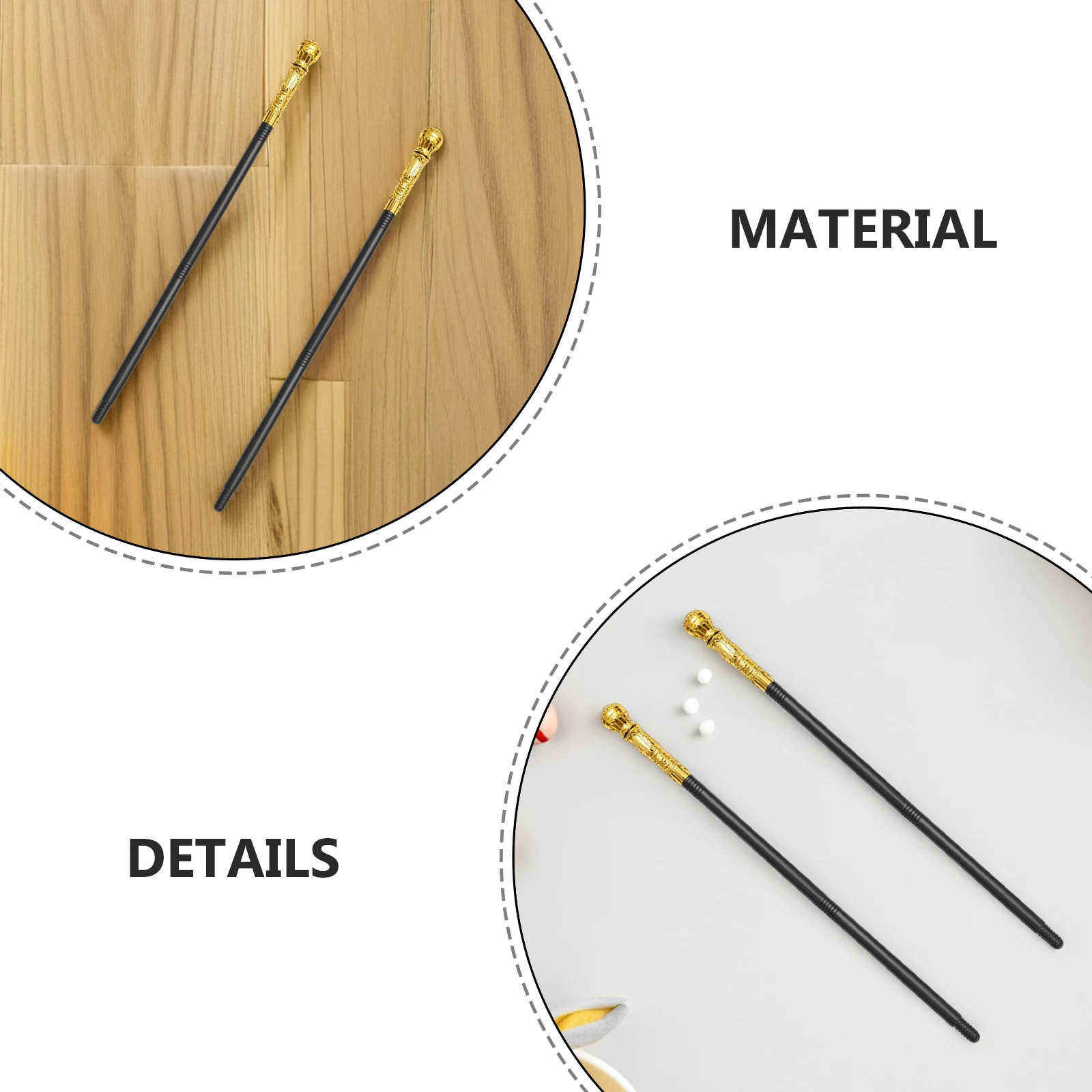 2 stücke Kunststoff König Zepter Leichte Abnehmbare Dekorative Spazierstock Für Halloween Cosplay Party Bühne Prop Zubehör