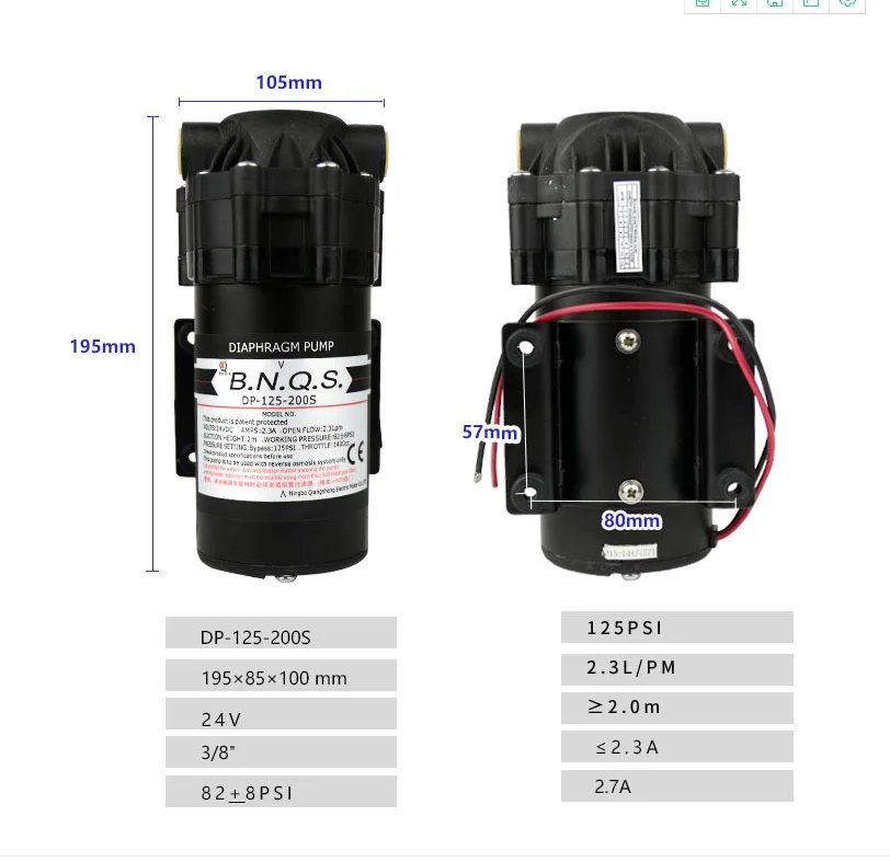 

DP 125 200W RO BOOSTER PUMP