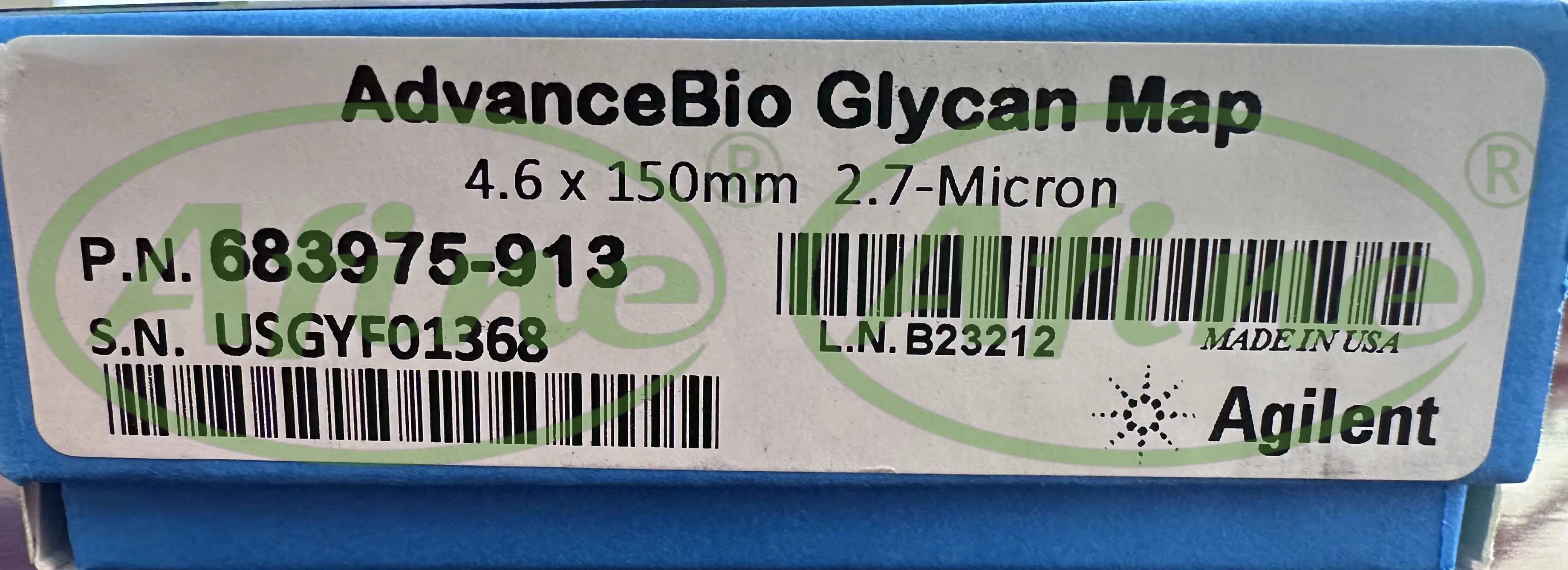 

AFINE Agilent 683975-913 AdvanceBio Glycan Mapping Column, (120 Å, 4.6 x 150 mm, 2.7 µm)