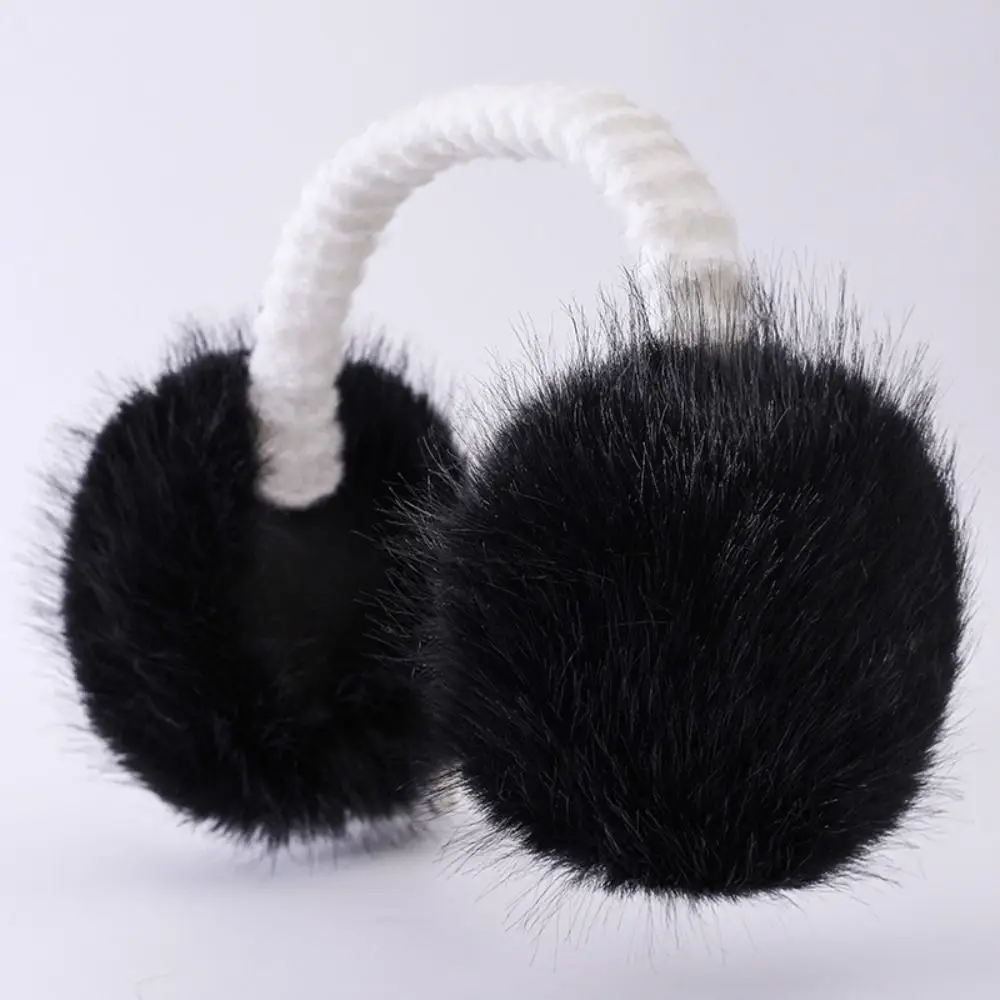 겨울용 따뜻한 접이식 귀마개 두꺼운 방한 부드러운 귀덮개 여성 남성 야외용 인조 모피 귀마개