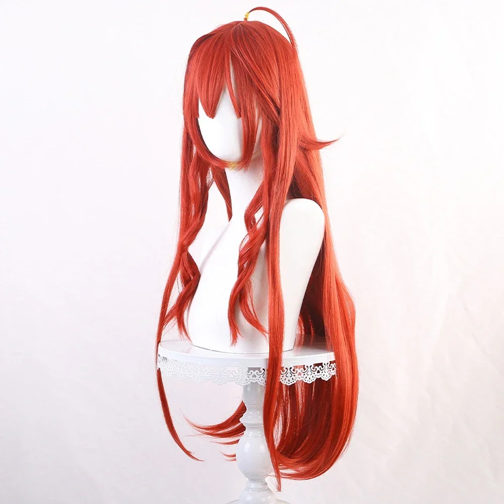 Synthetic Wig Women Long Wavy Red Anime Cosplay Hair Heat Resistant Wig For Party