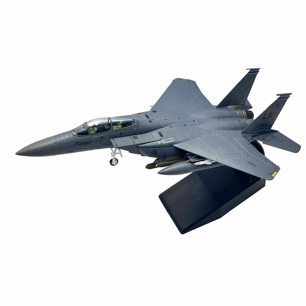 1/100 Schaal US Army F-15E F15E Strike Eagle Vechter-bommenwerper Vliegtuig Diecast Metaal Gemonteerd Vliegtuig Vliegtuigen Model Kinderen Speelgoed