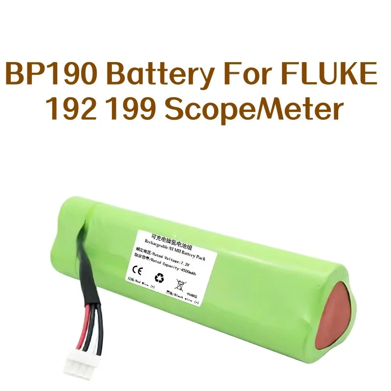 7.2V 4500mAh Ni-MH Rechargeable Battery BP190 For FLUKE 192 199 ScopeMeter Oscilloscope