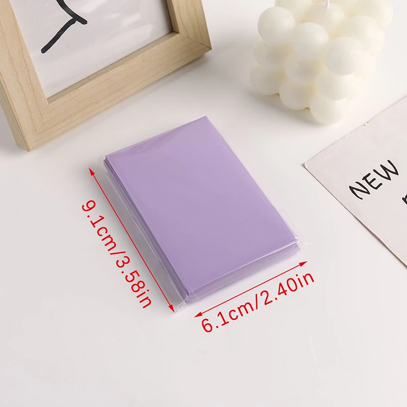 50pcs/pack Ice Cream Color Card Bag Photocard Sleeves Idol Photo Cards Protective Storage Bag PP Frosted Card Film