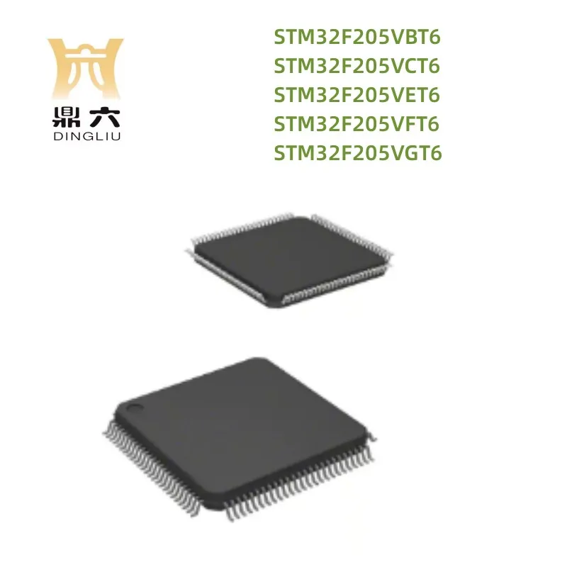 STM32F205VBT6 STM32F205VCT6 STM32F205VET6 STM32F205VFT6 STM32F205VGT6  Microcontroller IC 32-Bit 100LQFP