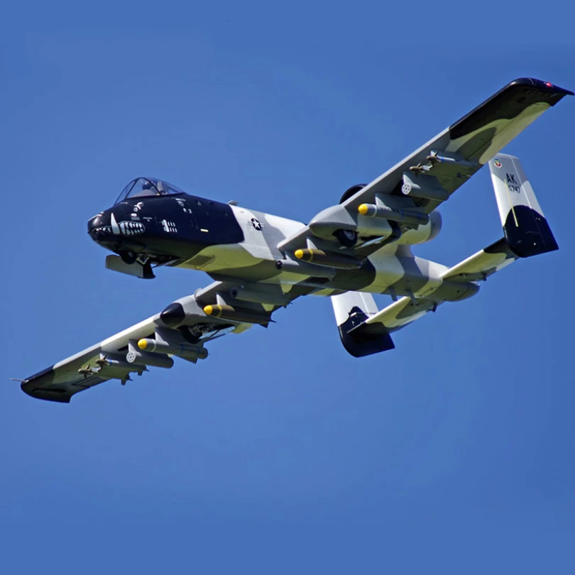 FMSRC Airplane 70mm A-10 A10 Warthog V2 Ducted Fan EDF Jet Twin Engine Retracts 6S PNP Model Hobby Plane Aircraft