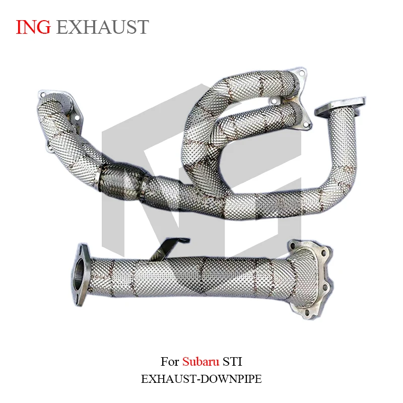 ING Manifold Converter Header Exhaust for Subaru Impreza STI 2.5 Flow Heat Shield Accessories Downpipe Performance Tube System