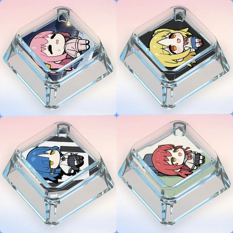 

Bocchi The Rock Keycaps Anime Custom Hitori Gotou Artisan Cute Point Keyboard Caps Transparent Gaming Mechanical Keyboard Keycap