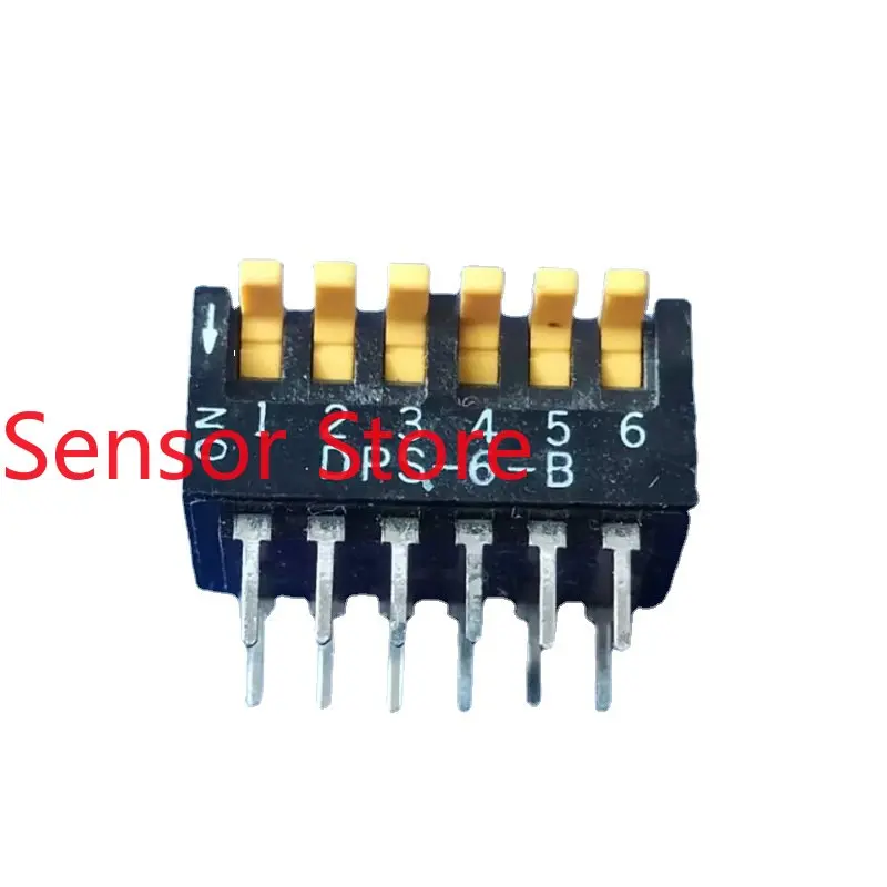 10PCS Dial Switch 6-position Side  6P 2.54mm Spacing Toggle Code DPS-6-B