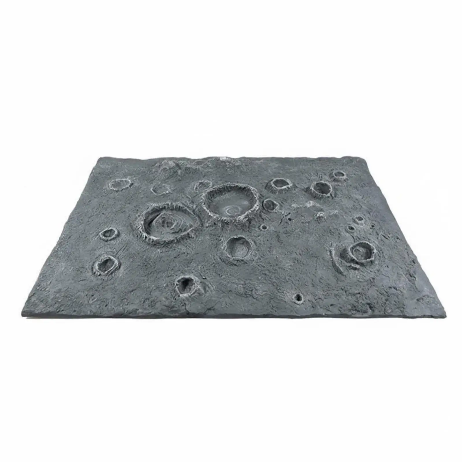 Display Base for Astronaut Model Resin Moon Diorama Stand with Cratered Texture for Collection Shelf Decor and Photo Prop Use