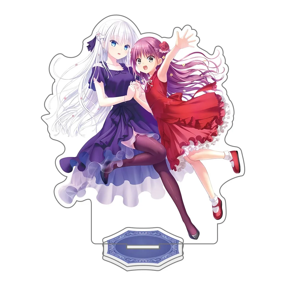 Anime Summer Pockets Reflection Blue Kamome Kushima Rectangle New 15cm Acrylic Stand Model Plate Keychains Desk Decorations