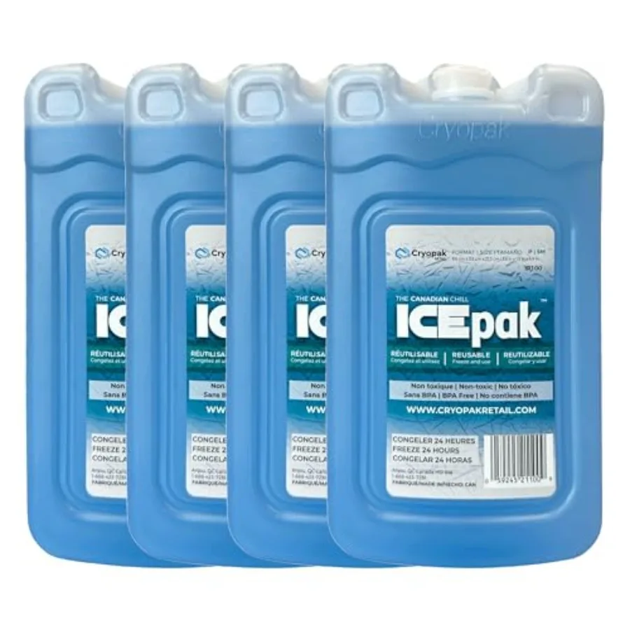 

ICEpak Hard Shell Reusable Ice Packs for Coolers and Lunch Box Use, Freezer Safe Gel Design, Professional Grade Cooling, Non-To