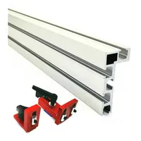 600mm/800mm Aluminium Profile Fence 75mm Height with T-Tracks and Sliding Brackets Miter Gauge Backer Connector for Woodworking