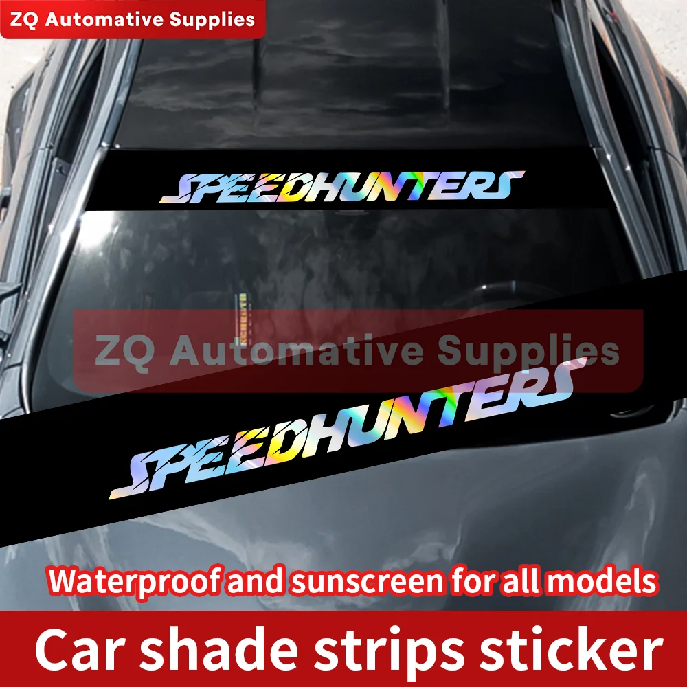 

SPEED HUNTERS Car Laser Reflective Window Windshield Sticker JDM Racing Vinyl Visor Decal Exterior Decoration Accessories