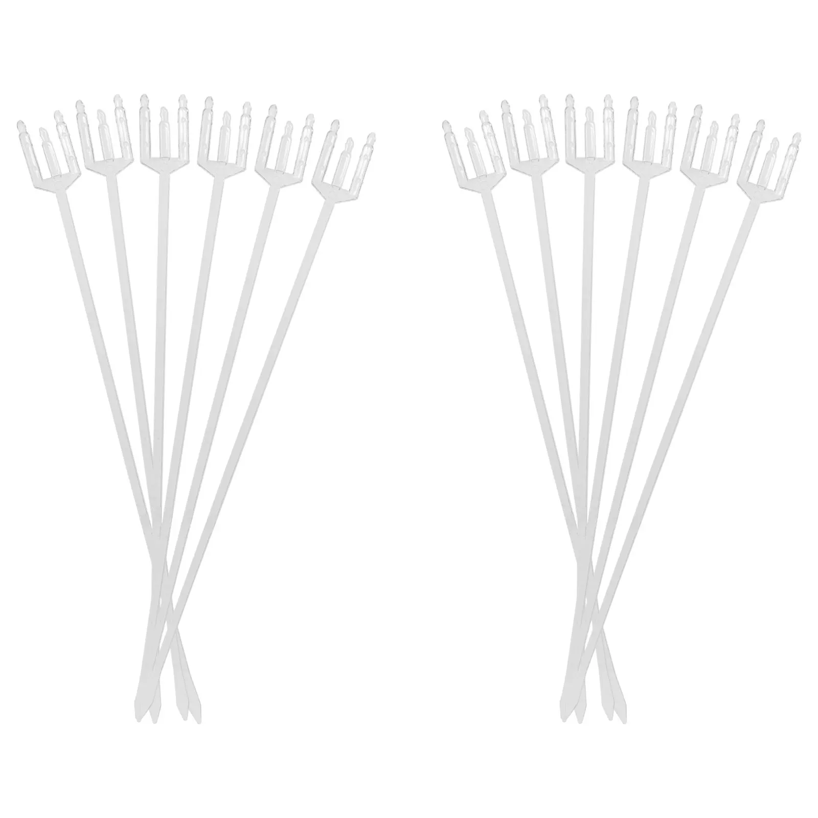 

80pcs 24Cm Transparent Flower Tag Holders Reusable Bouquet Clips For Wedding Birthday Graduation Baby Shower Decorations Floral