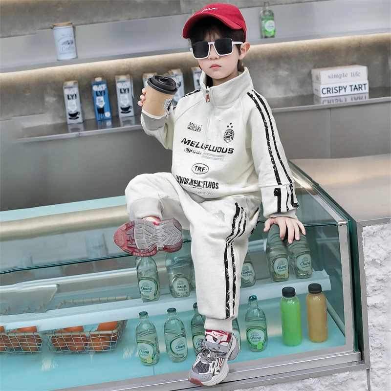 

Cool Kids Sportswear Set Autumn Sle 2025 New Loose Casual Two-Piece Set Boy's Hoodie Autumn Clothes for Teenagers