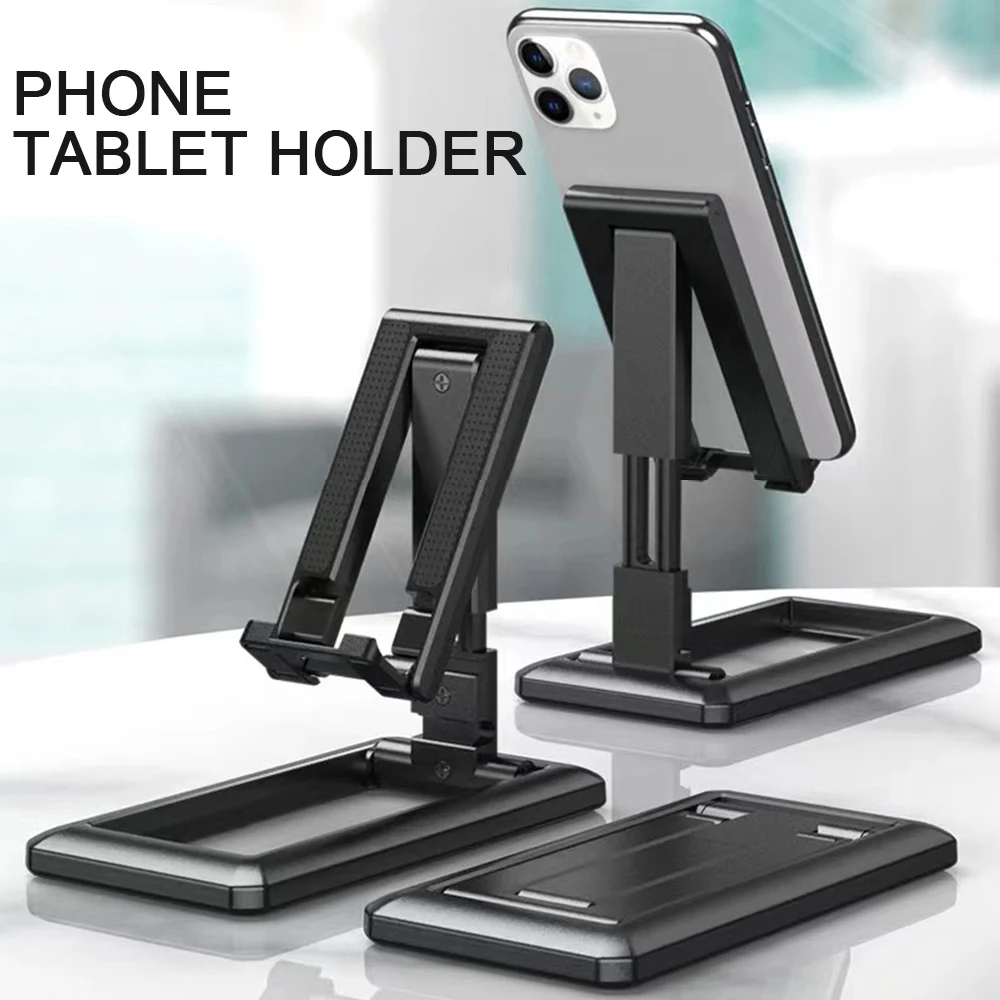 Foldable Tablet Phone Holder Desktop Mobile Phone Stand Adjustable Desk Bracket Smartphone Stand for iPad iPhone Samsung