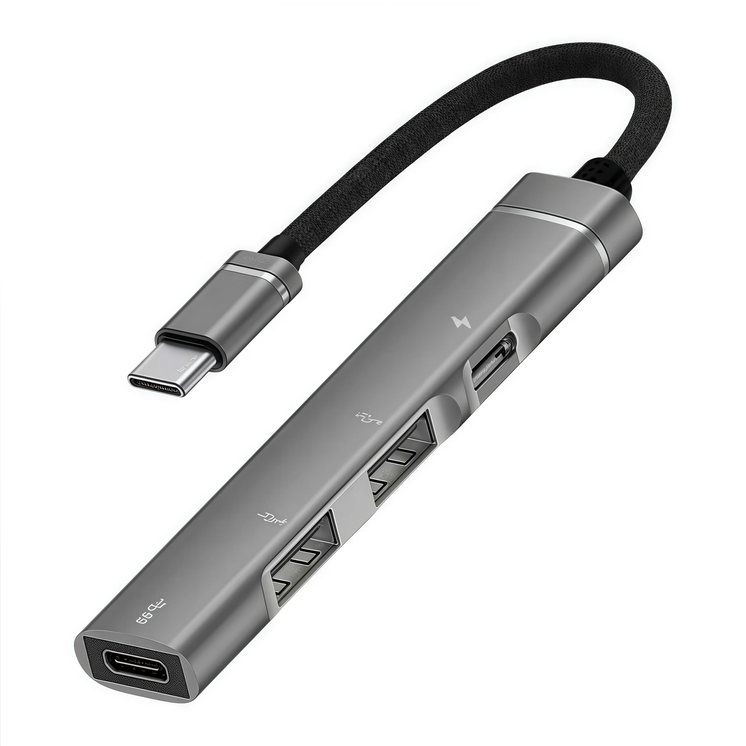 10PCS OEM ODM USB C Hub 4 In 1 Data USB 3.0 Por Hub Aluminium Docking Station USB Hubs With Jack 3.5mm Port For Laptop And P Hon