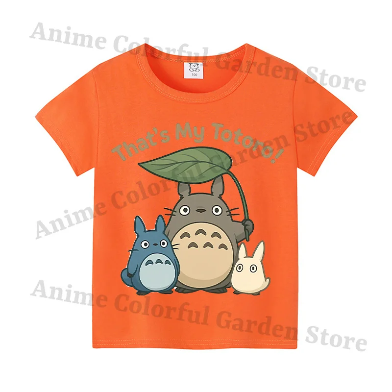My Neighbor Totoro Kawiai T-shirts for Boys Girls Anime Cartoon Printed Short-sleeved Top Children Summer Fashion Cute T-shirt