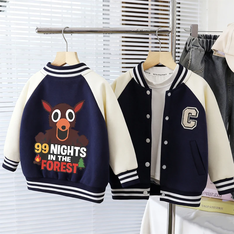 

99-ночей в лесу, бейсбольная куртка, мягкое модное пальто с принтом аниме, осенне-зимняя ветрозащитная теплая одежда, подарки на день рождения