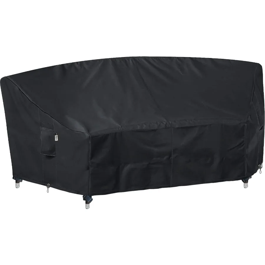 

Curved Patio Furniture Cover for Outdoor Sectional Sofa 96 65 Reinforced Waterproof 600D Patio Sectional Couch Cover for Lawn O