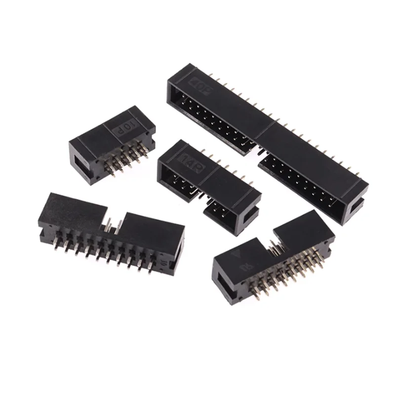 10pcs DC3 6P/8P/10P/14P/16P/20P/30P/34P/40P/50P/64P 2.54mm Socket Straight IDC Header Connector