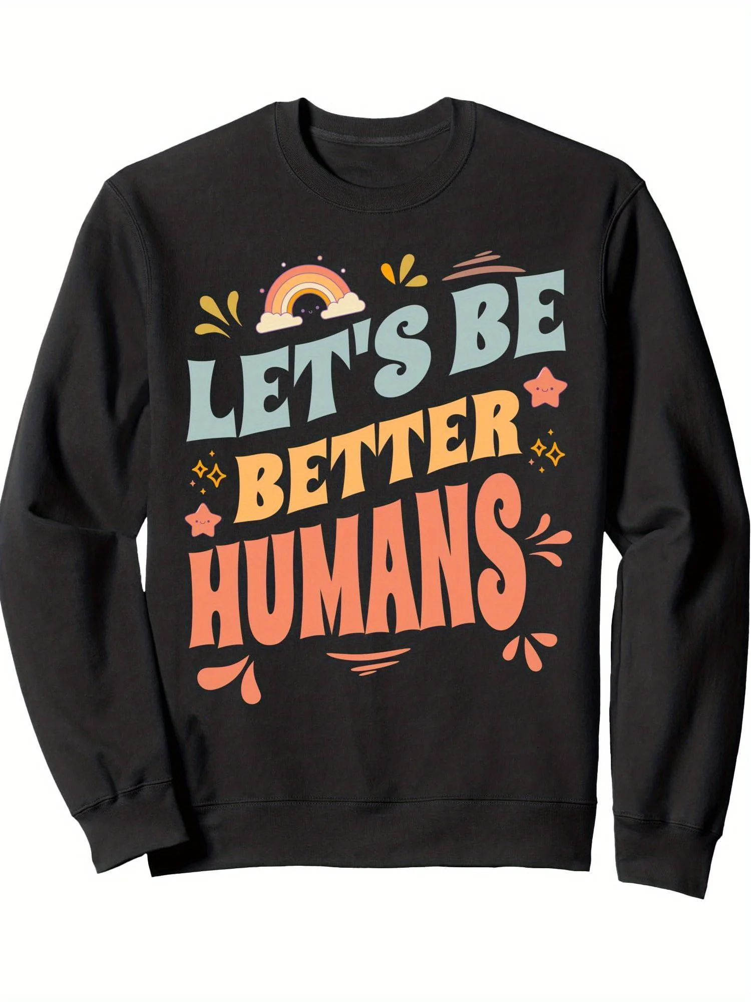 

Мужской свитер Make Us Better Men в винтажном стиле 70-х/80-х годов — 250 грамм, 50% хлопок, пуловер с круглым вырезом и позитивным сообщением