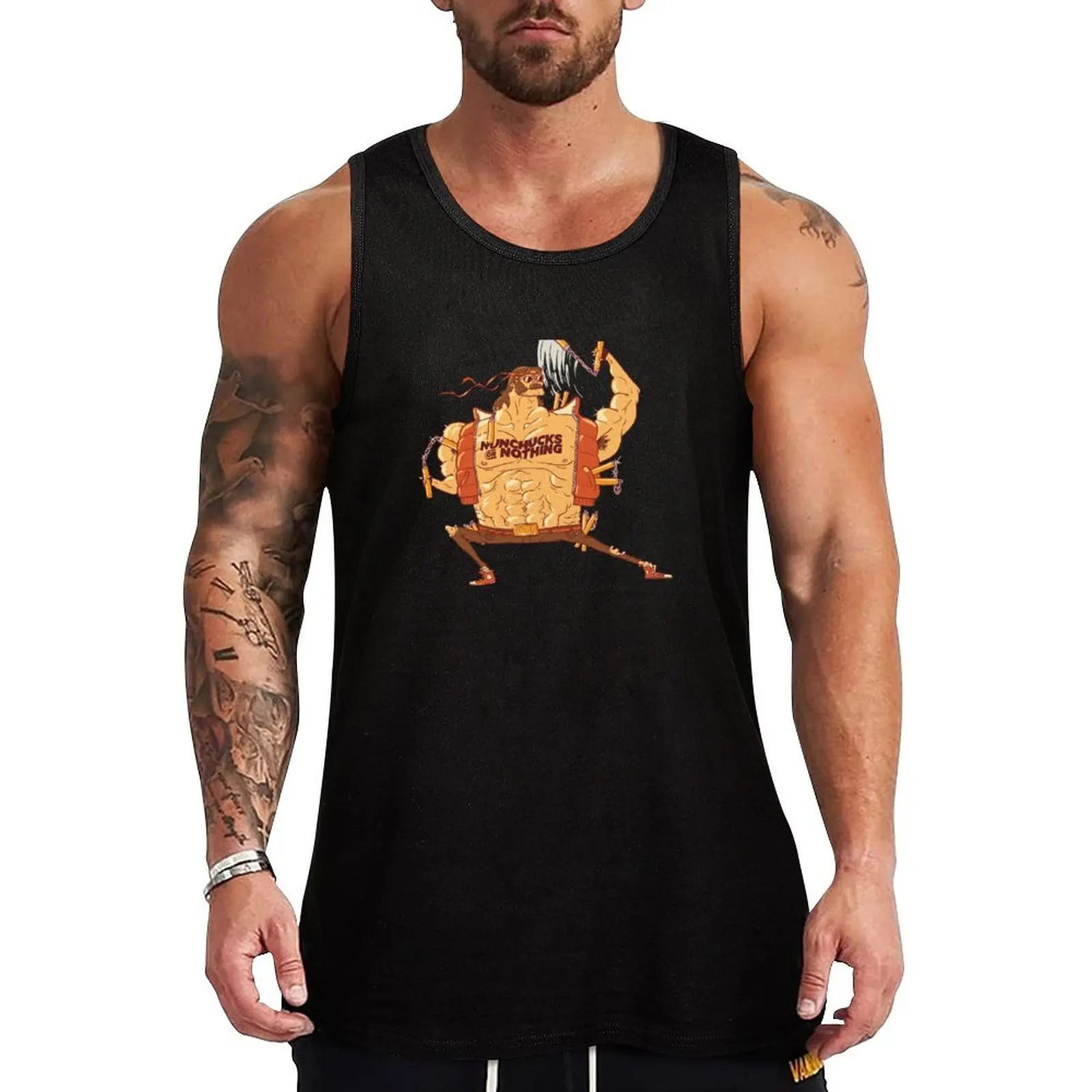 

Nunchucks or Nothing Tank Top gym clothing bodybuilding men T-shirt sports sleeveless jackets