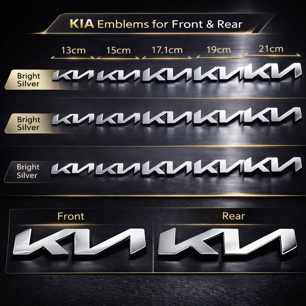 1pcs 3D newest ABS Car Front logo Front grill hood Rear Bumper tail door trunk sticker car Emblem styling Accessories For kia - view 2