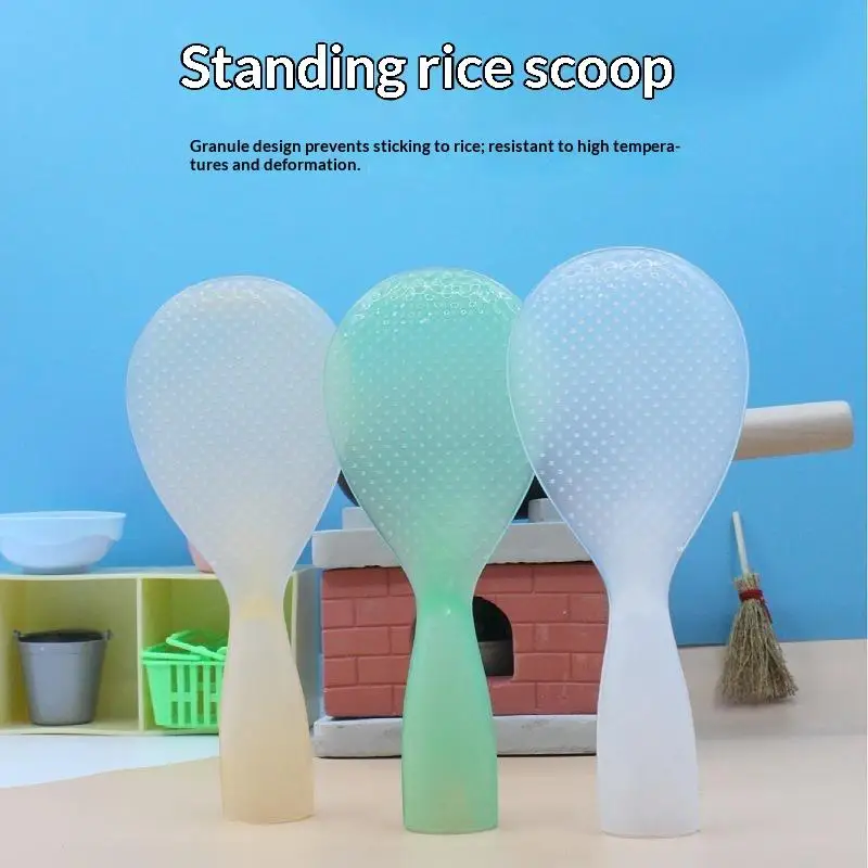 Plastic Rice Paddle Nonstick Surface Thickened Rice Serving Spoon Heat Resistant Textured Rice Spoon Kitchen Serving