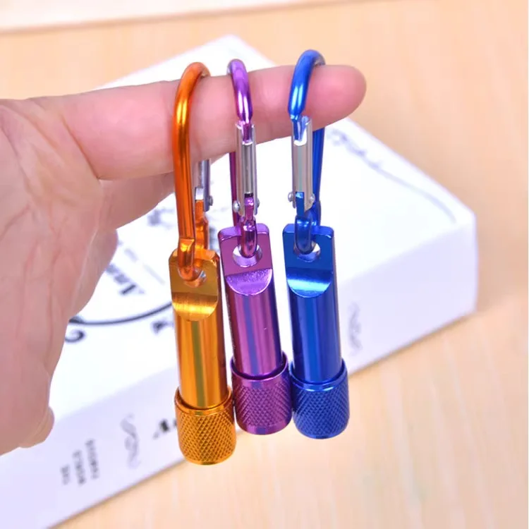 Carabiner Mini Flashlight,Outdoor Portable Style,LED Bright Light,Durable ABS Material,Waist/Bag Hanging,CampingHiking Essential