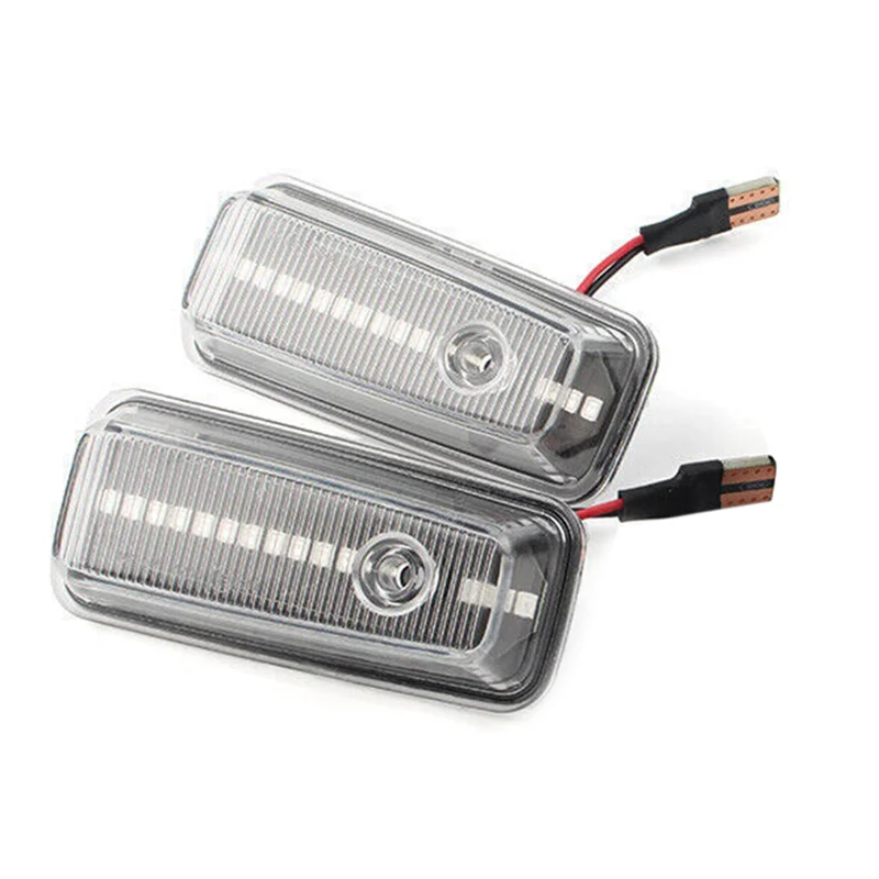 2Pcs LED Dynamic Side Marker Lights Turn Signal Blinker Lamp for Mercedes-Benz W460 W461 W463 G500 G550 G55 G65 Clear