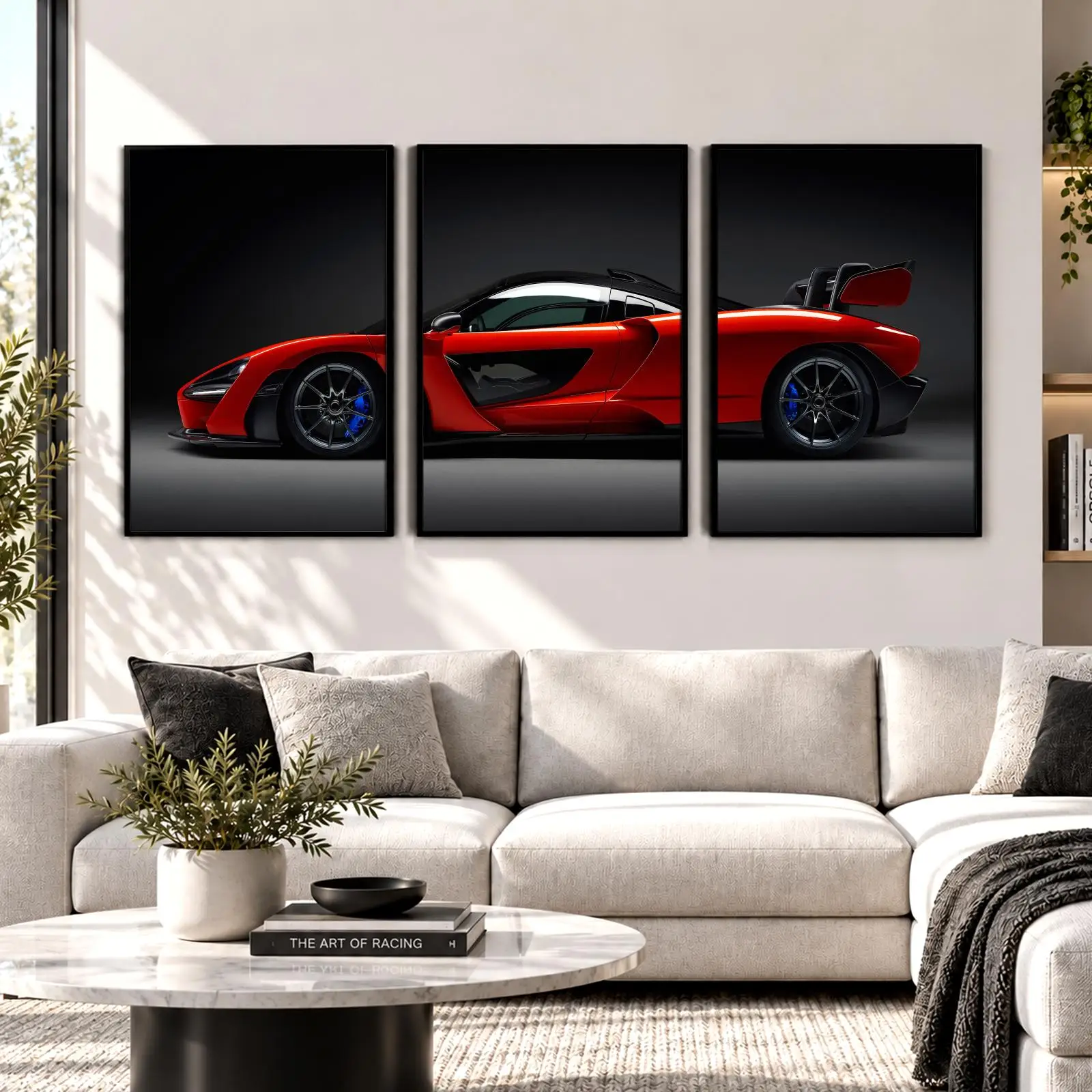 Refined Performance Coupe Painting Calligraphy Canvas Poster Set Wall Artwork for Bedroom Living Room Decorative Prints Gift