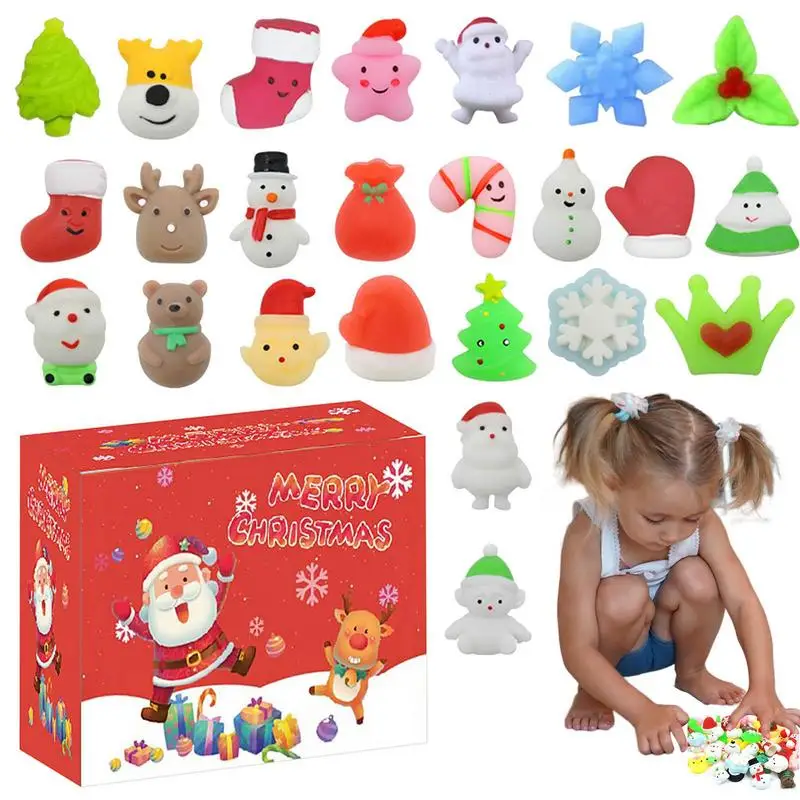 

Christmas Advent Calendar 2023 Soft Christmas 24 Days Advent Countdown Calendar Christmas Gift Set With 24 Soft Rubber Colorful