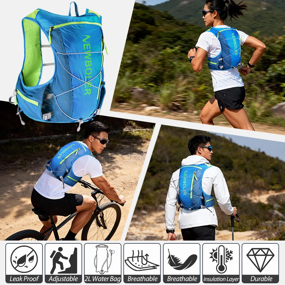 Leichter Outdoor-Rucksack, Trail-Running-Rucksack, Fahrradtasche, Bergsport-Rucksack, Wanderrucksack, Hydrationsrucksack – Detail 17