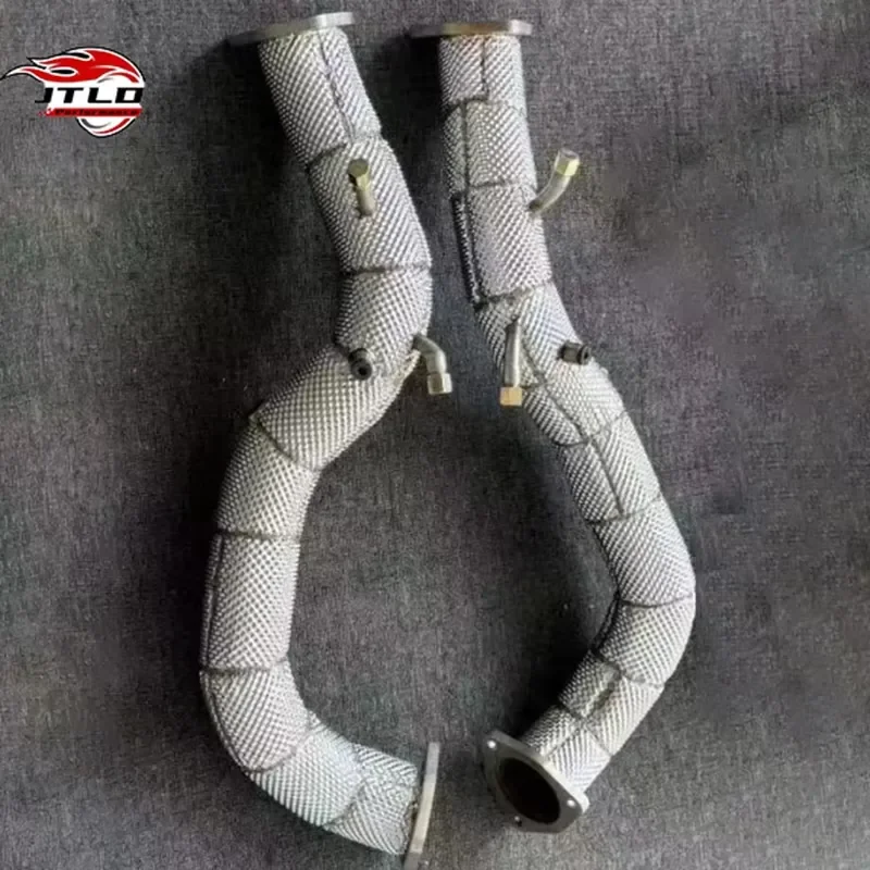 High Performance 4.0L Exhaust Downpipe for Porsche 718 Cayman GT4 RS High Flow Sports Front Pipe 304 Stainless Exhaust