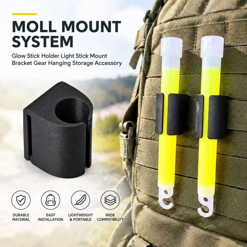 Moll Mount System Glow Stick Holder Light Stick Mount Bracket Gear Hanging Storage Accessory
