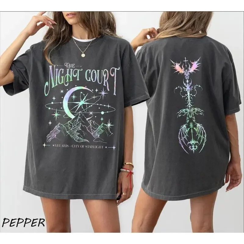 Velaris The Night Court Acotar 2 Sided  T Shirt Of Dreams Inner Circle