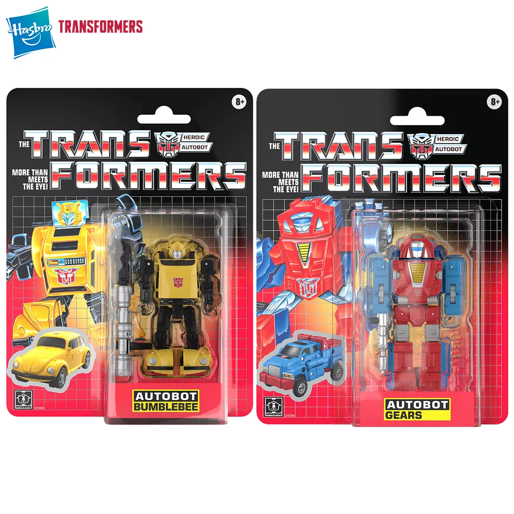 

[In-Stock] Hasbro Transformers Retro G1 Autobot Gears & Bumblebee Classic 12.7cm Action Figure Nice Collectible Robot Model Toys