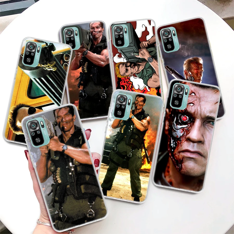 Arnold Schwarzenegger Terminator Coque Phone Case For Xiaomi Redmi Note 13 12S 12 11S 11T 11E Pro Plus 11 10 10S 9 9S 8 8T 5G Co