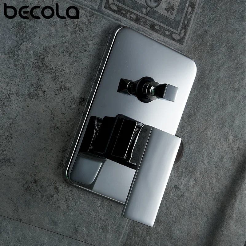 Becola Free Shipping Solid Brass Polished Chrome In Wall Concealed Bathroom Shower Panel Handle.control Switch Valve BR-9111