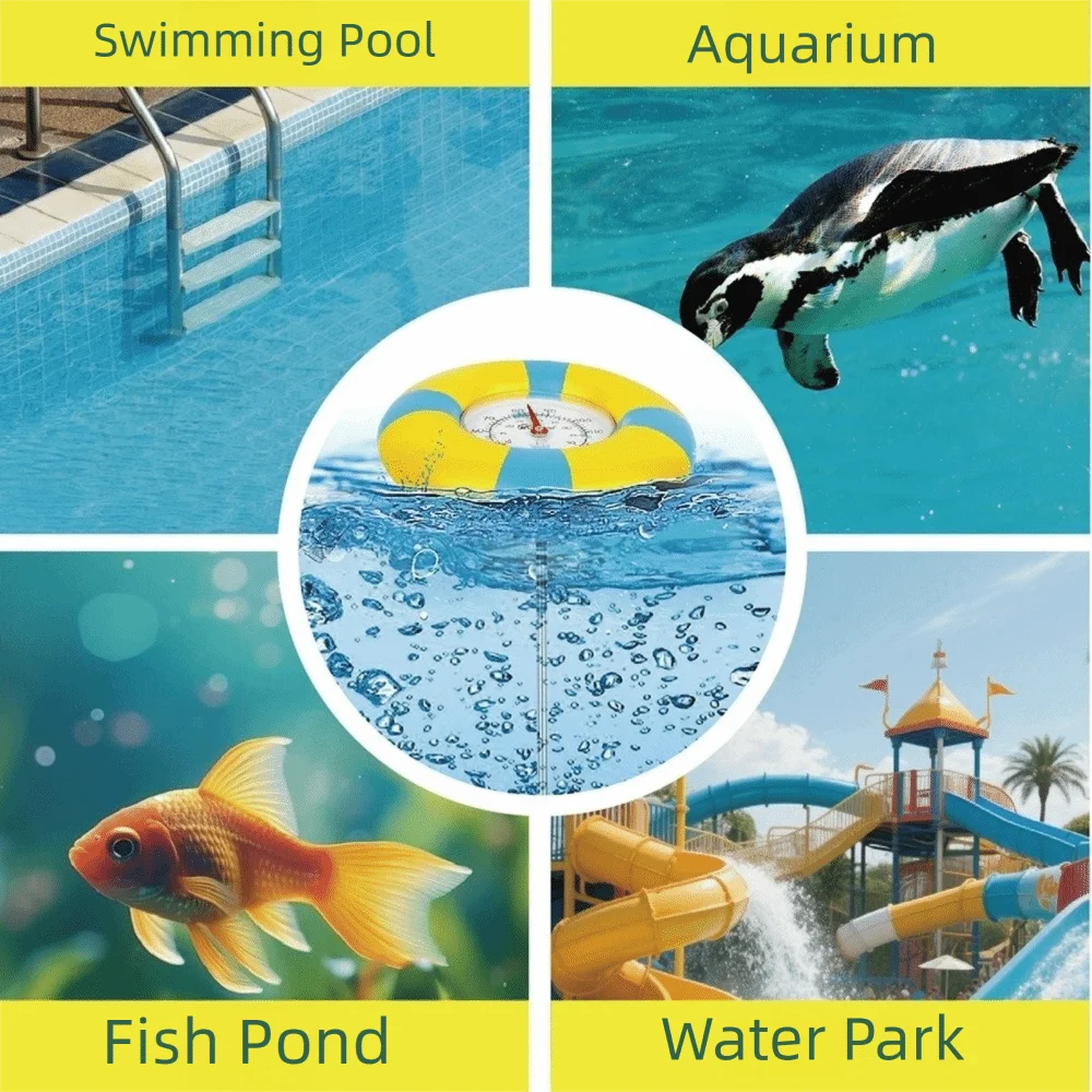 Waterproof Floating Pool Thermometer Wireless Mechanical Gauge Water Thermometer Accurate Measurement Digital Thermometer