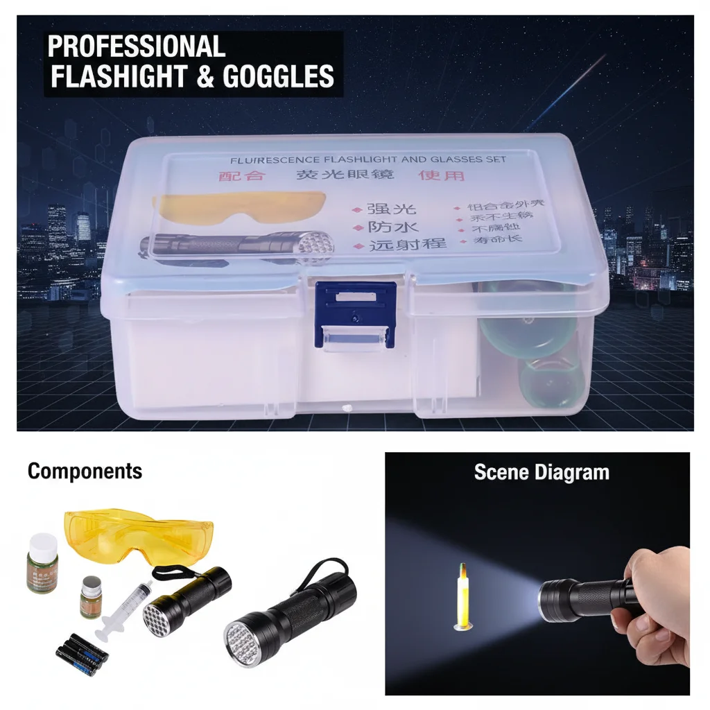 Car Air Conditioning Leak Test Repair Kit Auto UV Dye Fluorescent Tools for R134a Refrigerant Gas Detection A/C Repair Tools