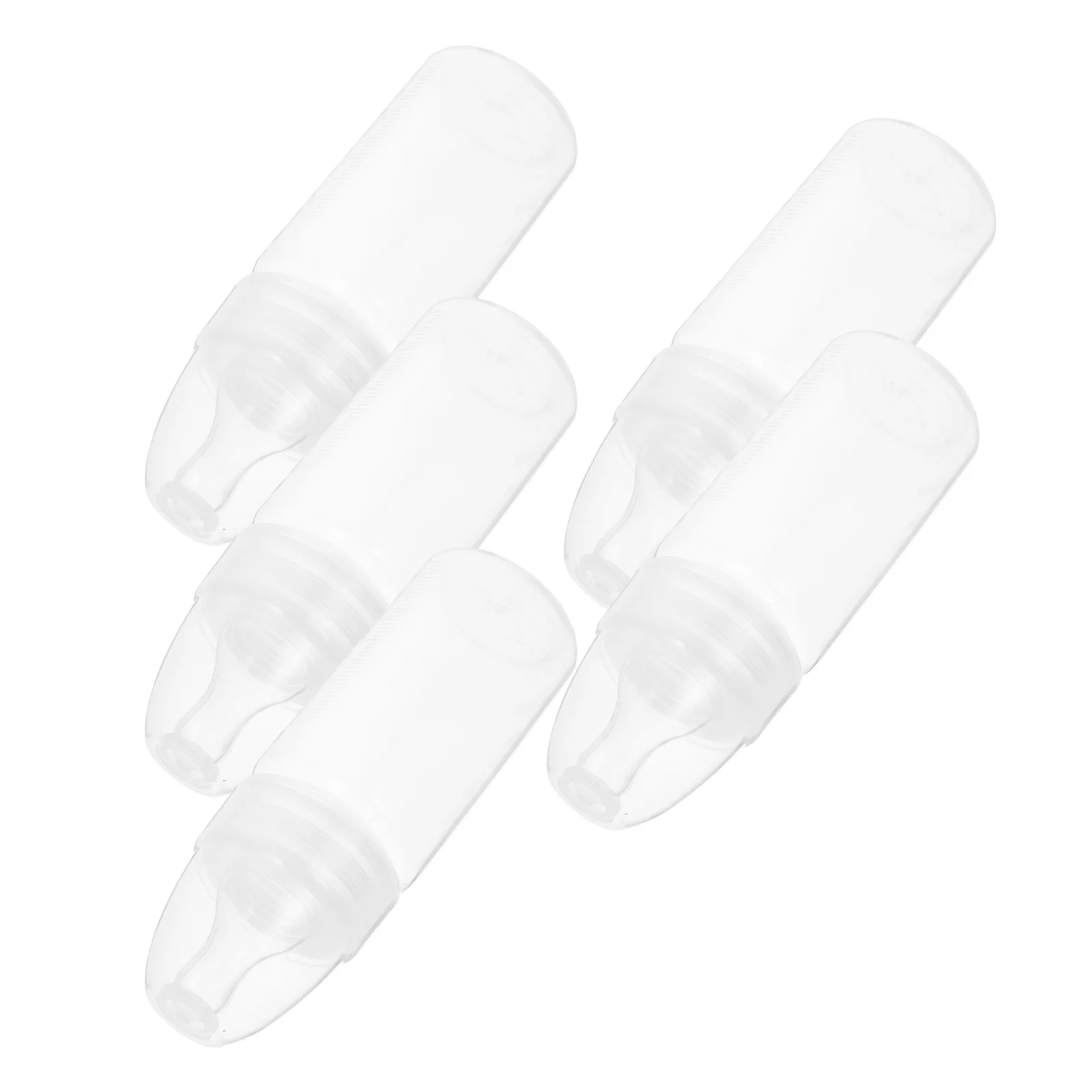 5 garrafas descartáveis do bebê dos pces 100ml material pp grande escala teta de silicone macio uma vez fora garrafas de leite em pó recém-nascido